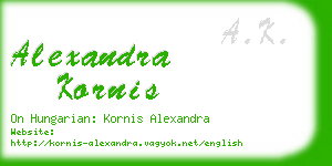 alexandra kornis business card